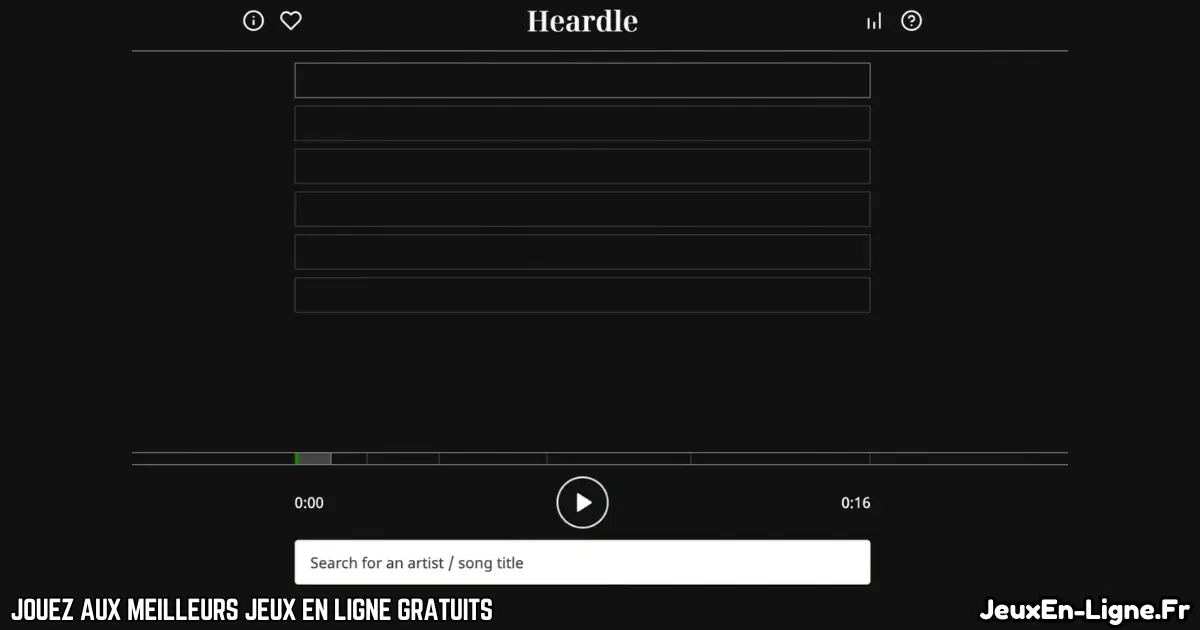 Jouez Heardle Gratuit En Ligne