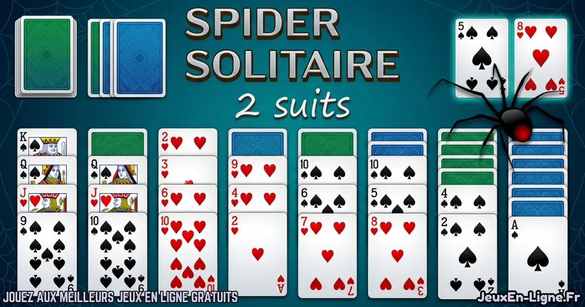 Joue à Spider Solitaire 2 Suits Gratuit En Ligne